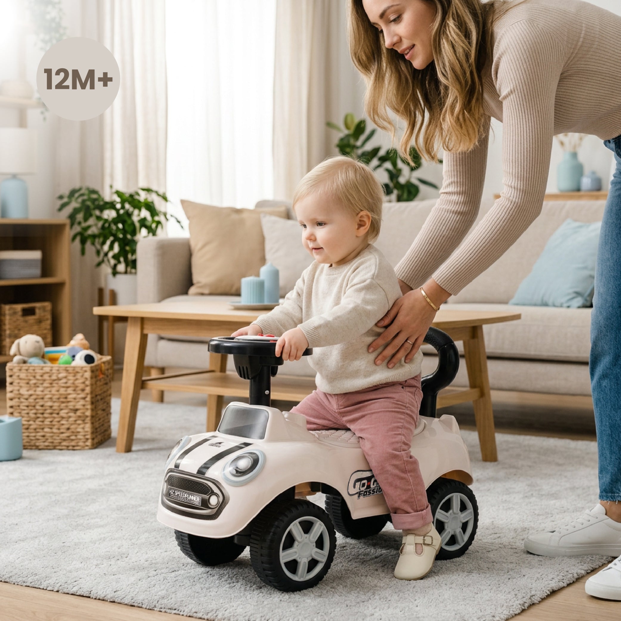 Ride-on car pusher GO GO Fassion white