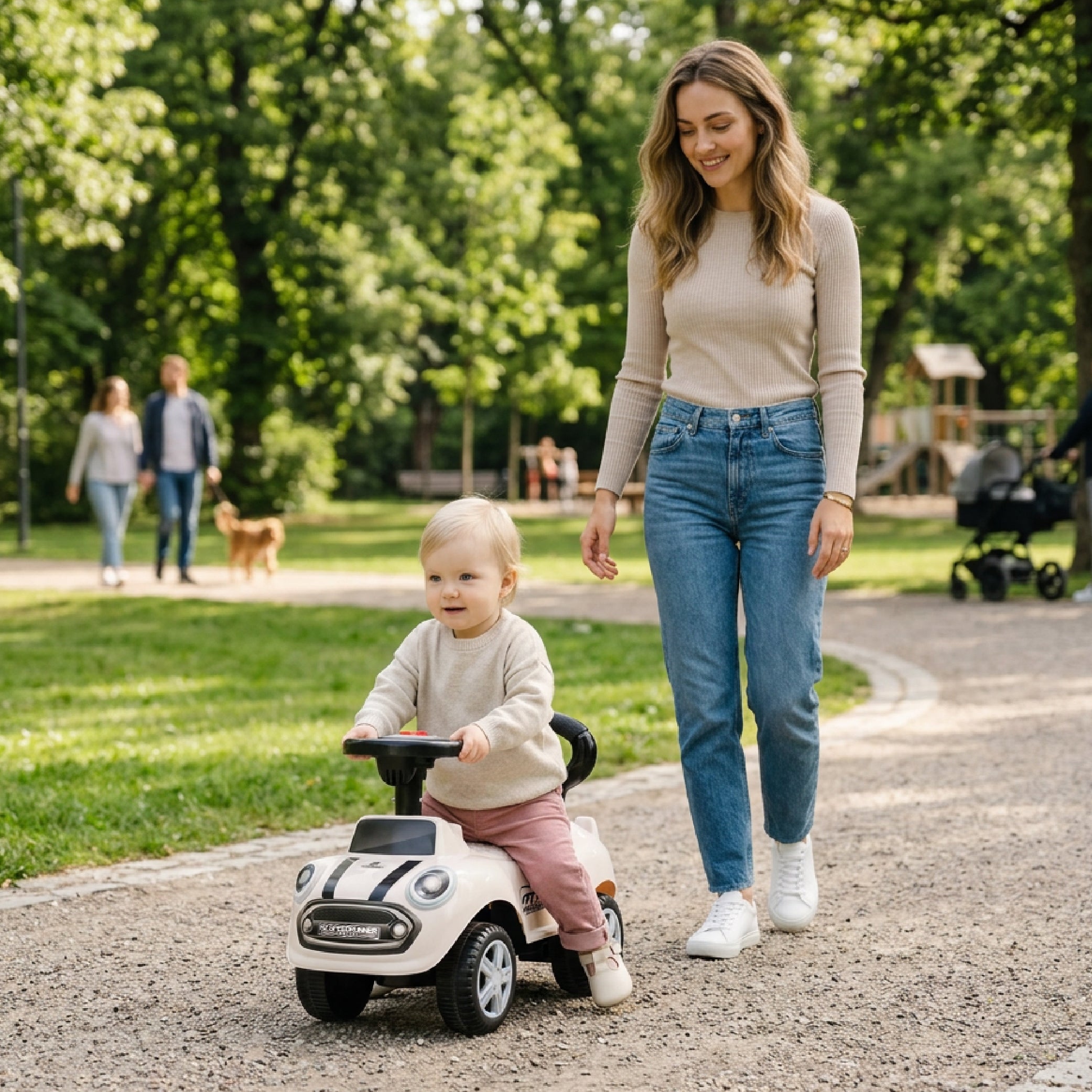 Ride-on car pusher GO GO Fassion white