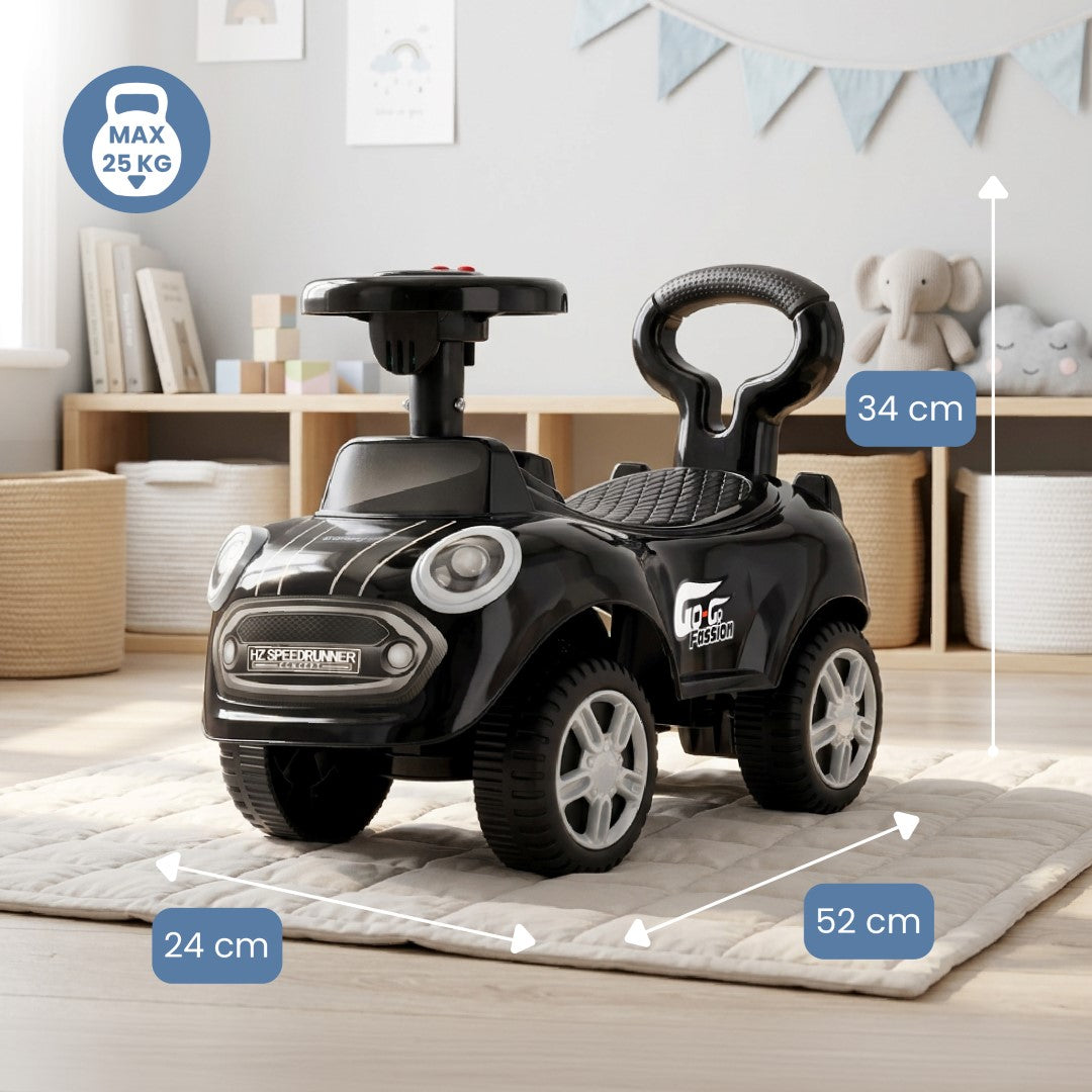 Jeździk dla dziecka Samochód Auto Pchacz Chodzik GO GO Fassion czarny