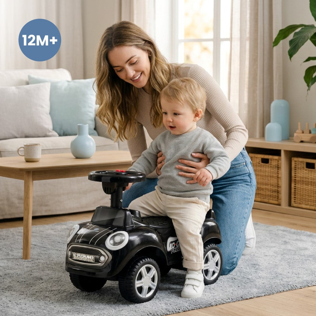 Jeździk dla dziecka Samochód Auto Pchacz Chodzik GO GO Fassion czarny