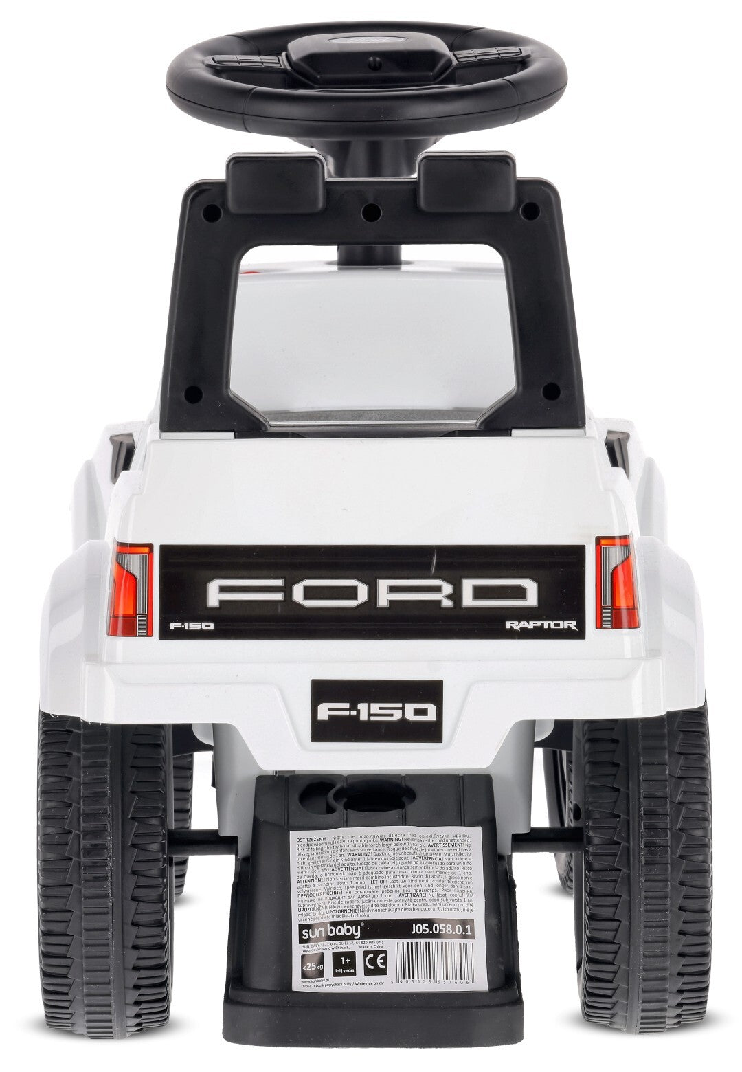 Jeździk Auto Pchacz dla dzieci na roczek schowek LED Ford Raptor biały Sun Baby