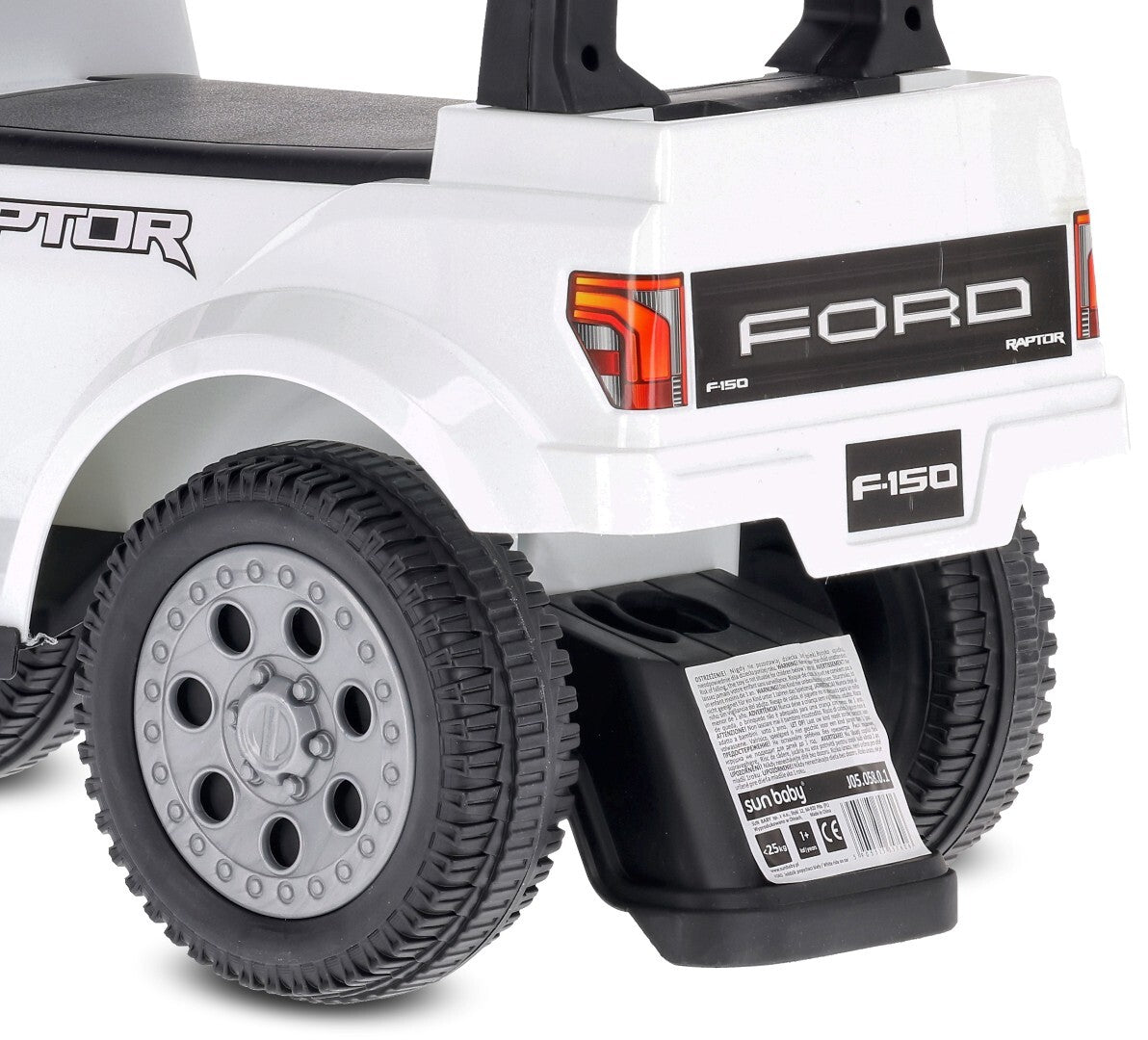 Jeździk Auto Pchacz dla dzieci na roczek schowek LED Ford Raptor biały Sun Baby