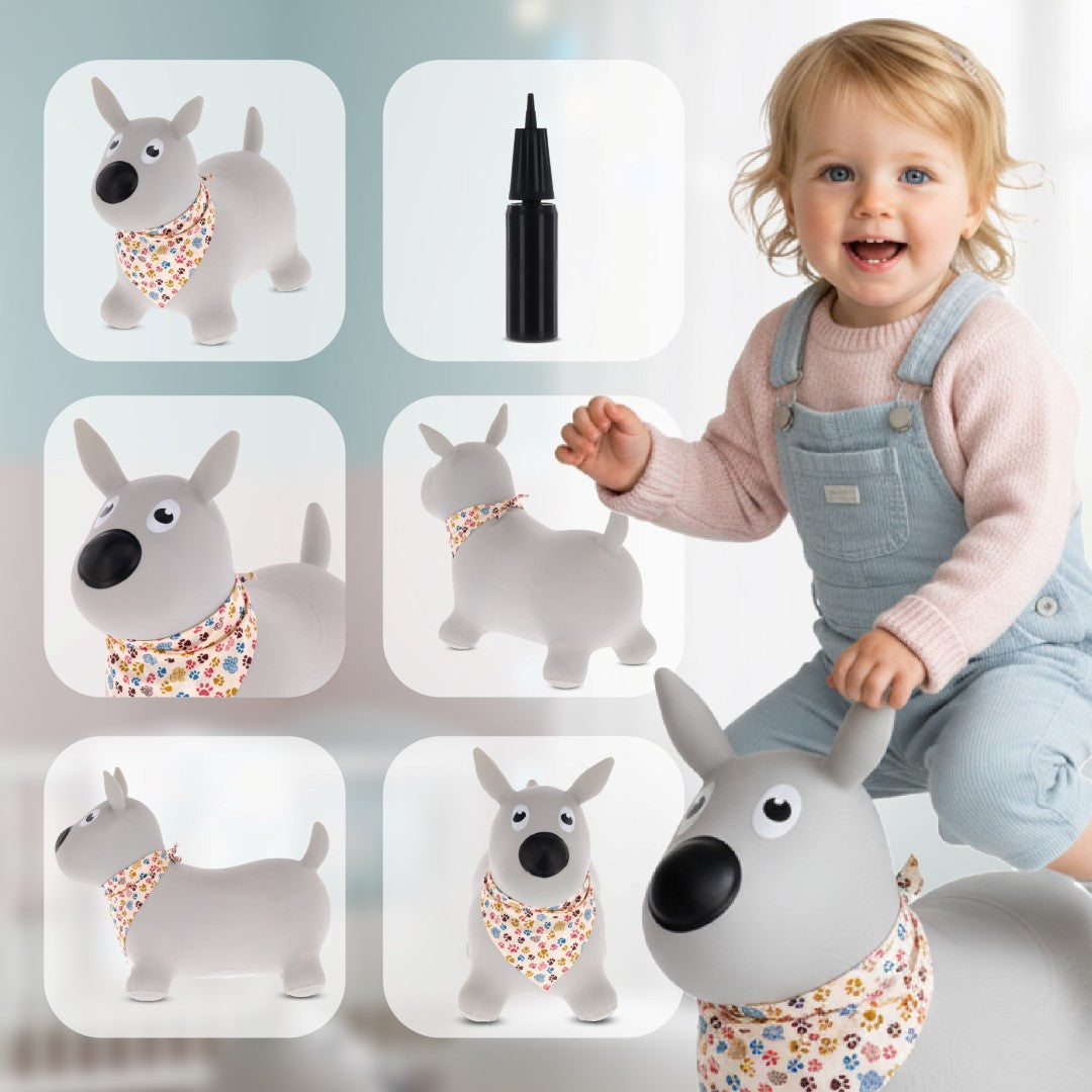 PIESIO gray jumper with a pump for children with a bandana