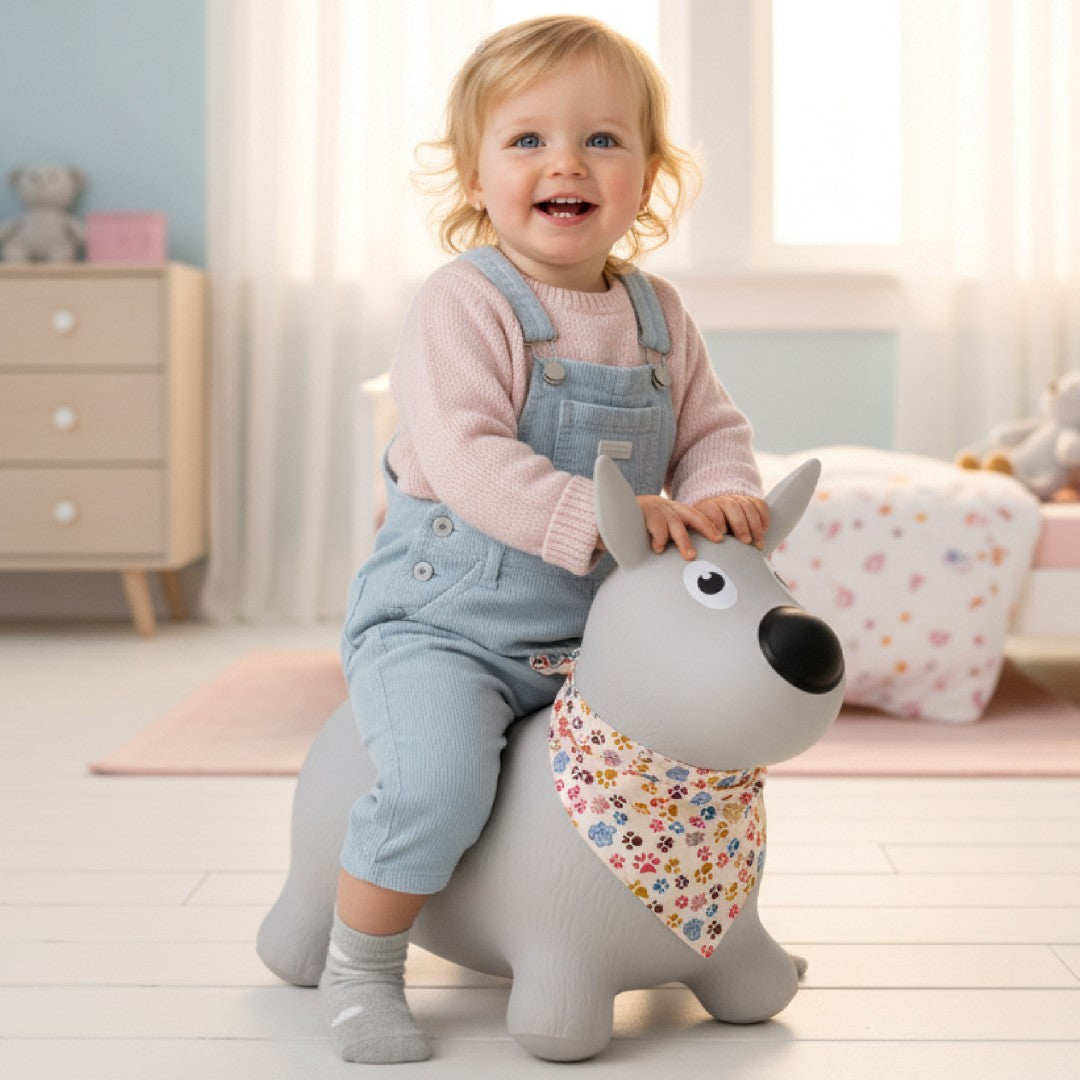 PIESIO gray jumper with a pump for children with a bandana