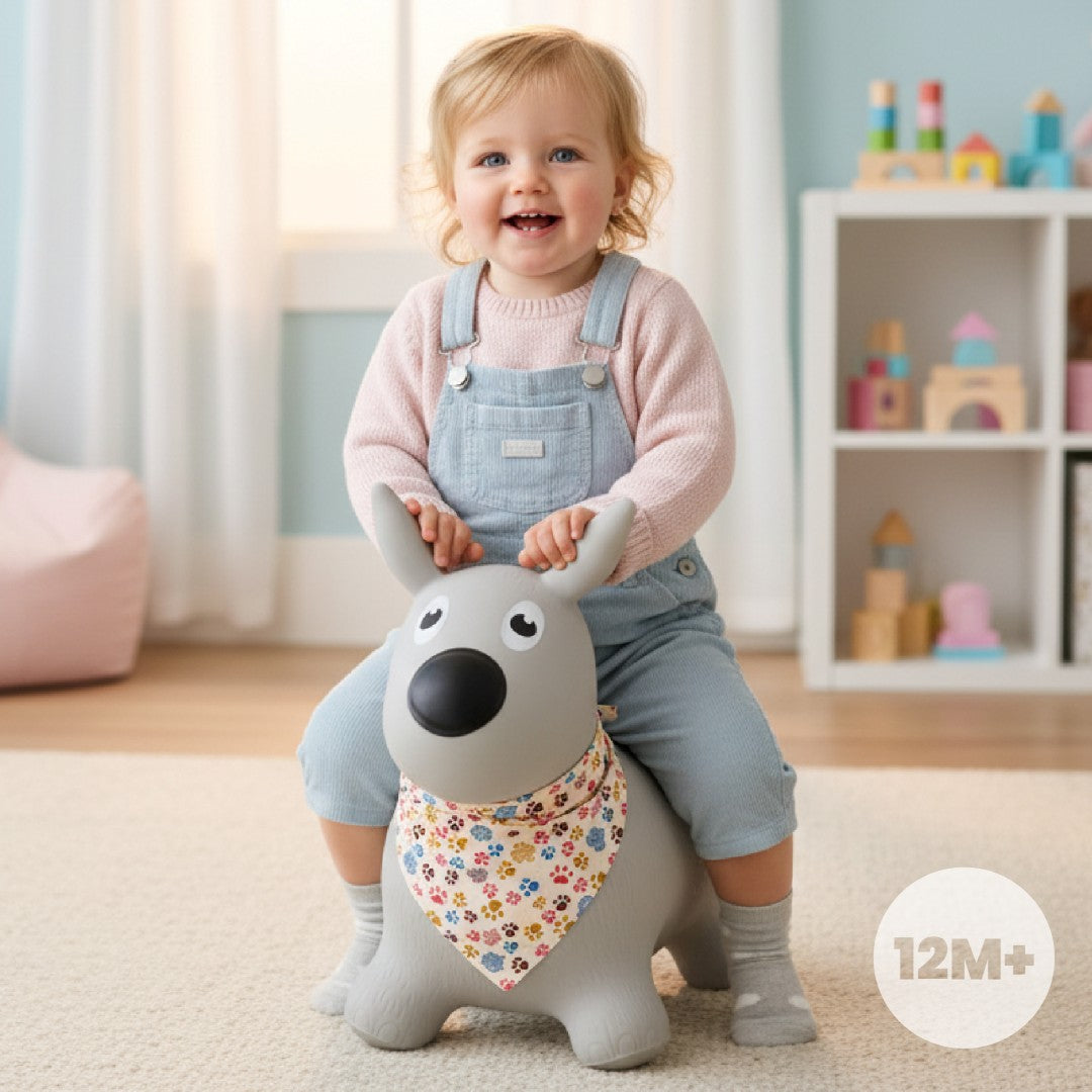 PIESIO gray jumper with a pump for children with a bandana