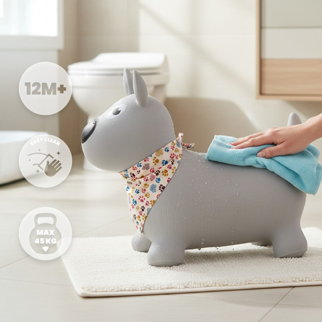 PIESIO gray jumper with a pump for children with a bandana