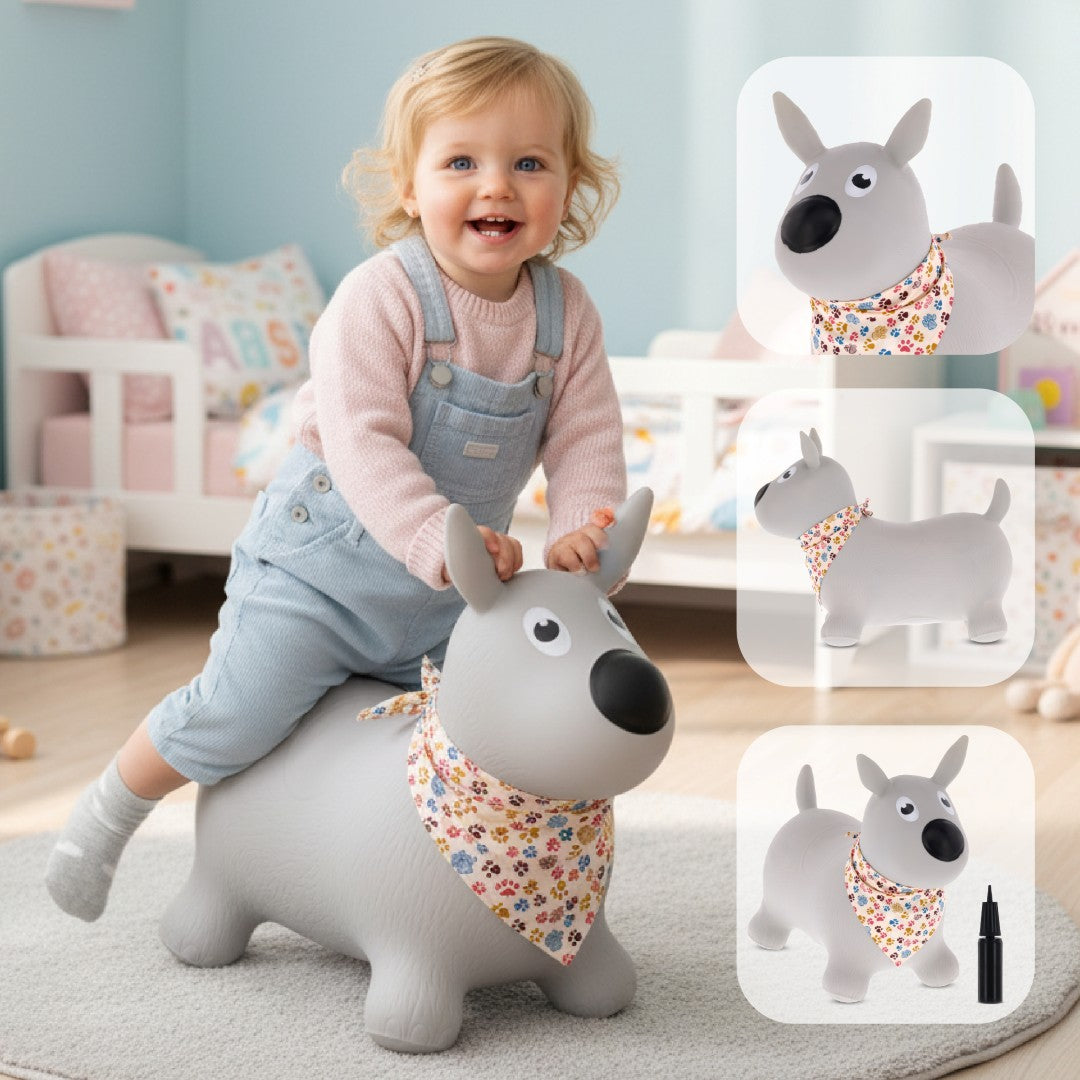 PIESIO gray jumper with a pump for children with a bandana