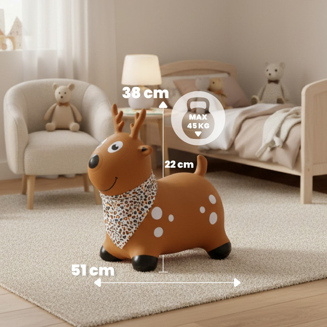 Children's jumper with a pump, brown, with a bandana