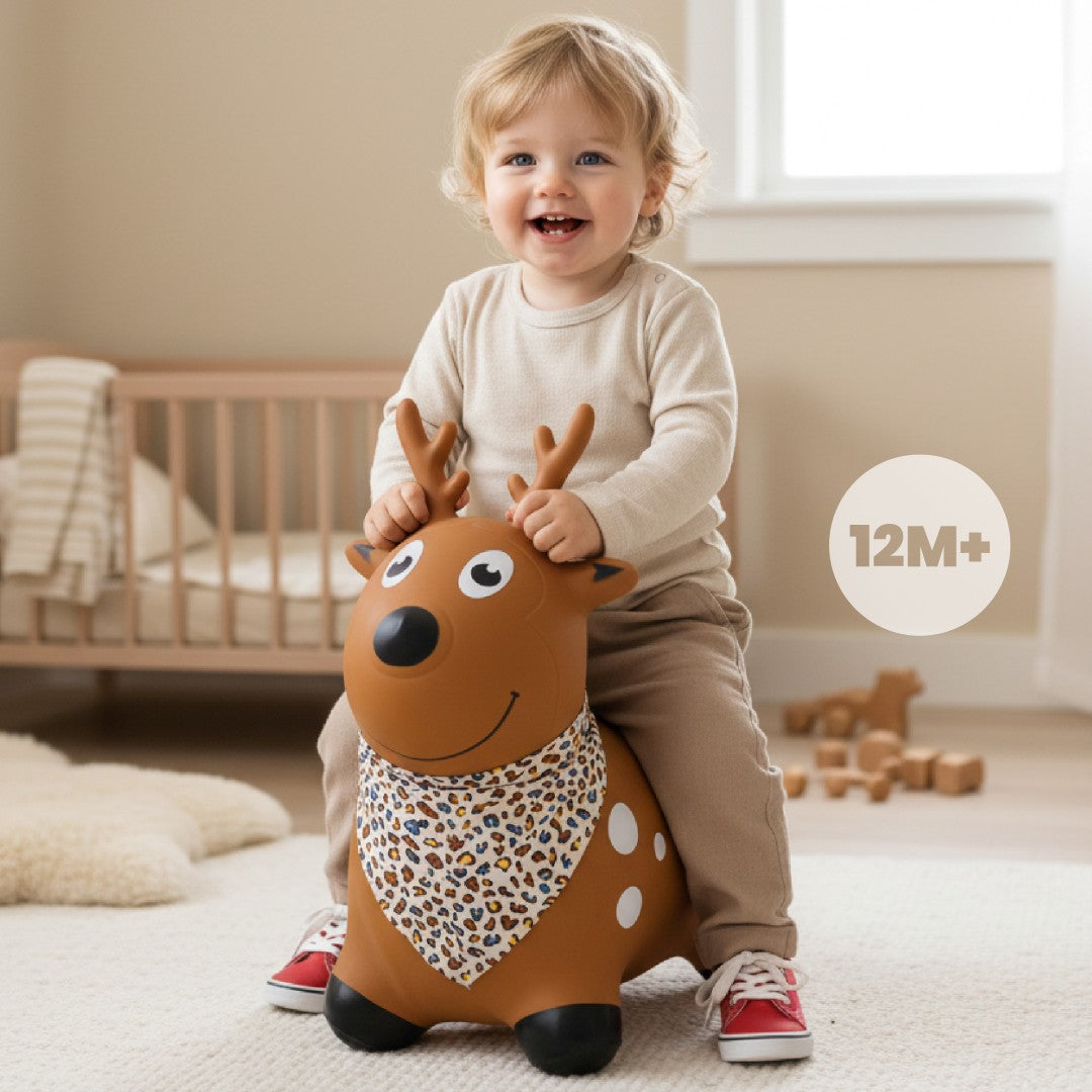 Children's jumper with a pump, brown, with a bandana