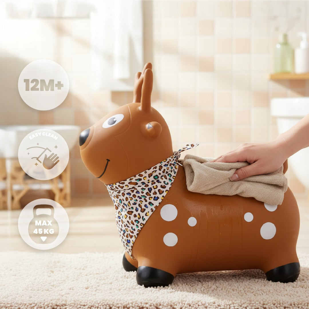 Children's jumper with a pump, brown, with a bandana