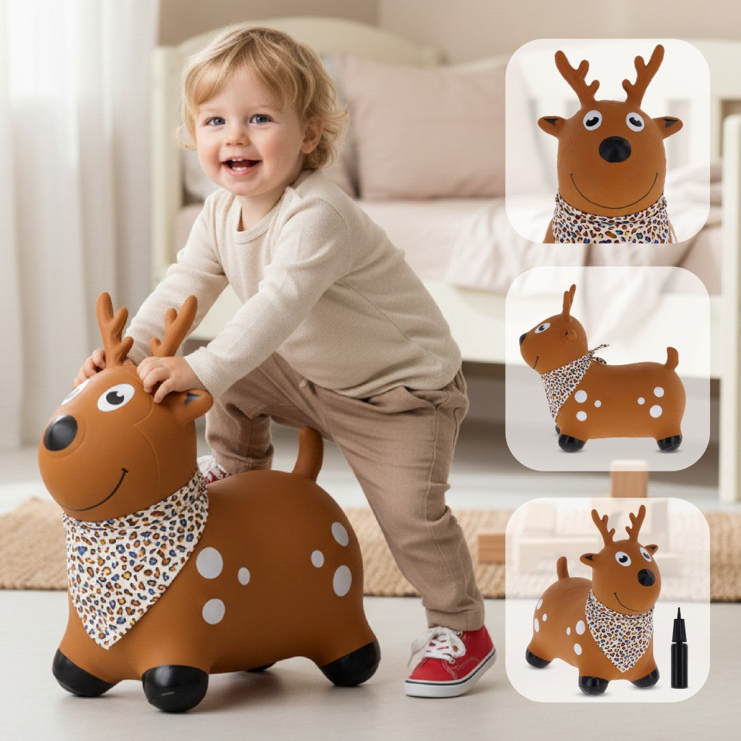 Children's jumper with a pump, brown, with a bandana