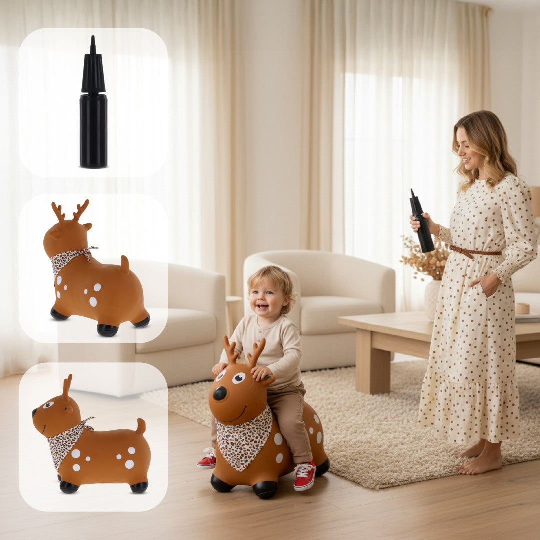 Children's jumper with a pump, brown, with a bandana