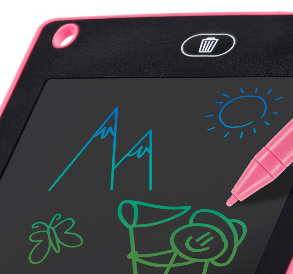 Tablet LCD graficzny do rysowania dla dzieci Znikopis Rysik Tablica Notatnik 6,5 cala rysik multikolor różowy Sun Baby