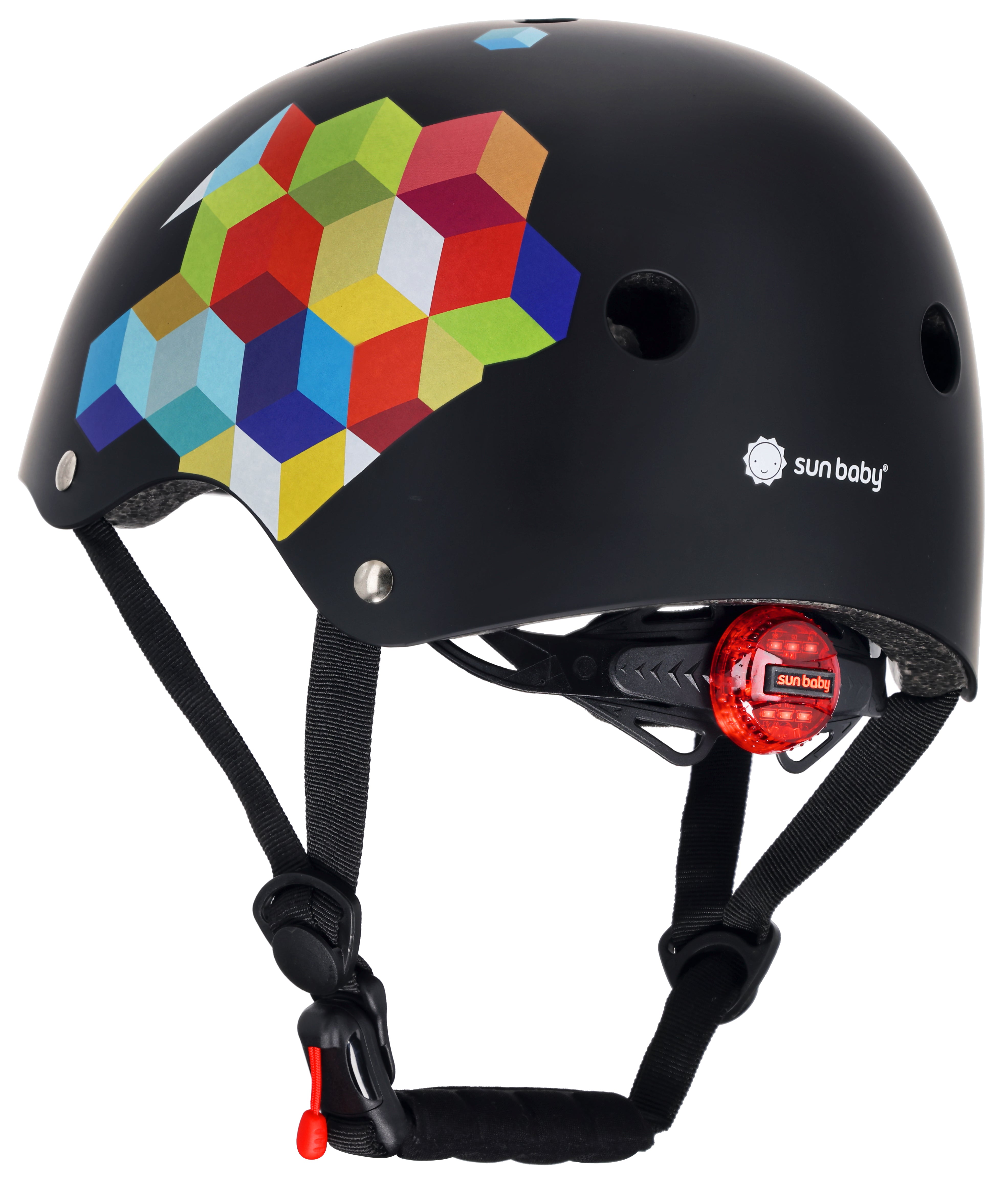 Kask rowerowy dla dzieci I love my bike M 54-58 cm LEKKI lampka LED klipsy magnetyczne czarny