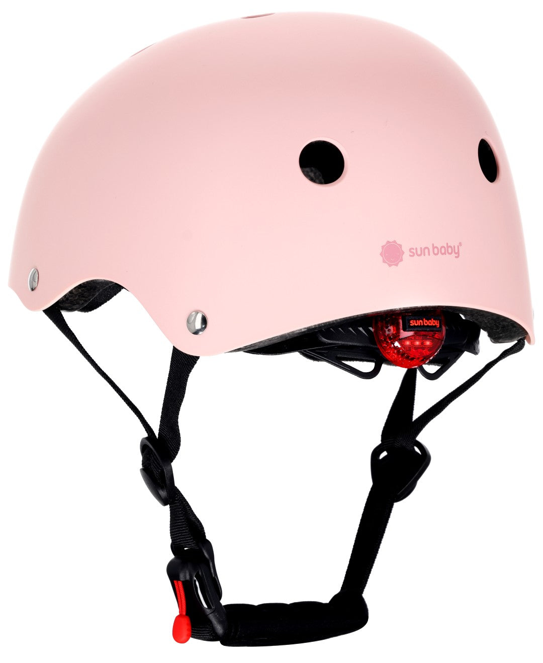 Kask rowerowy dla dzieci PERFECT FIT S 50-54 cm LEKKI lampka LED klipsy magnetyczne różowy