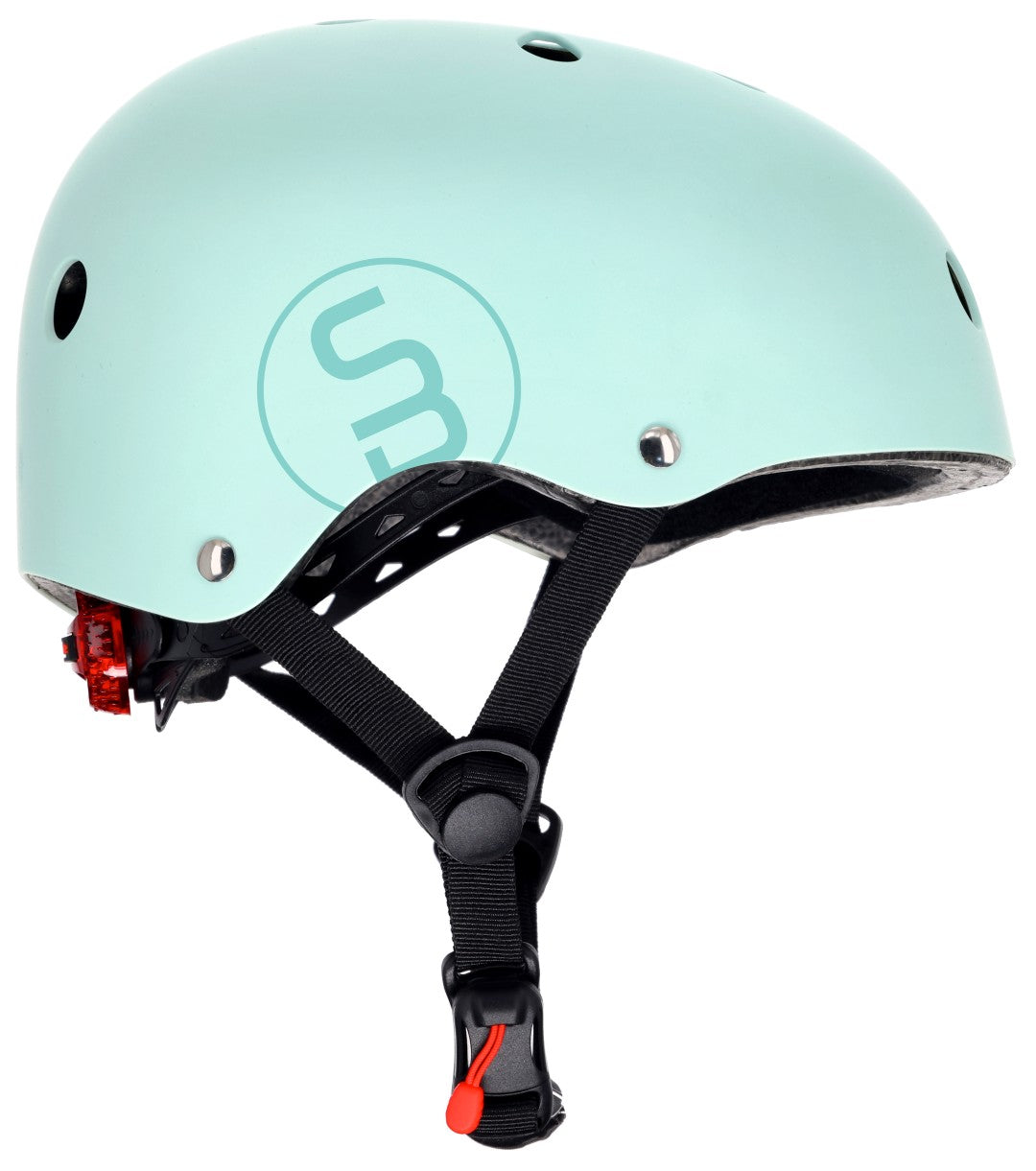 Kask rowerowy dla dzieci PERFECT FIT S 50-54 cm LEKKI lampka LED klipsy magnetyczne miętowy