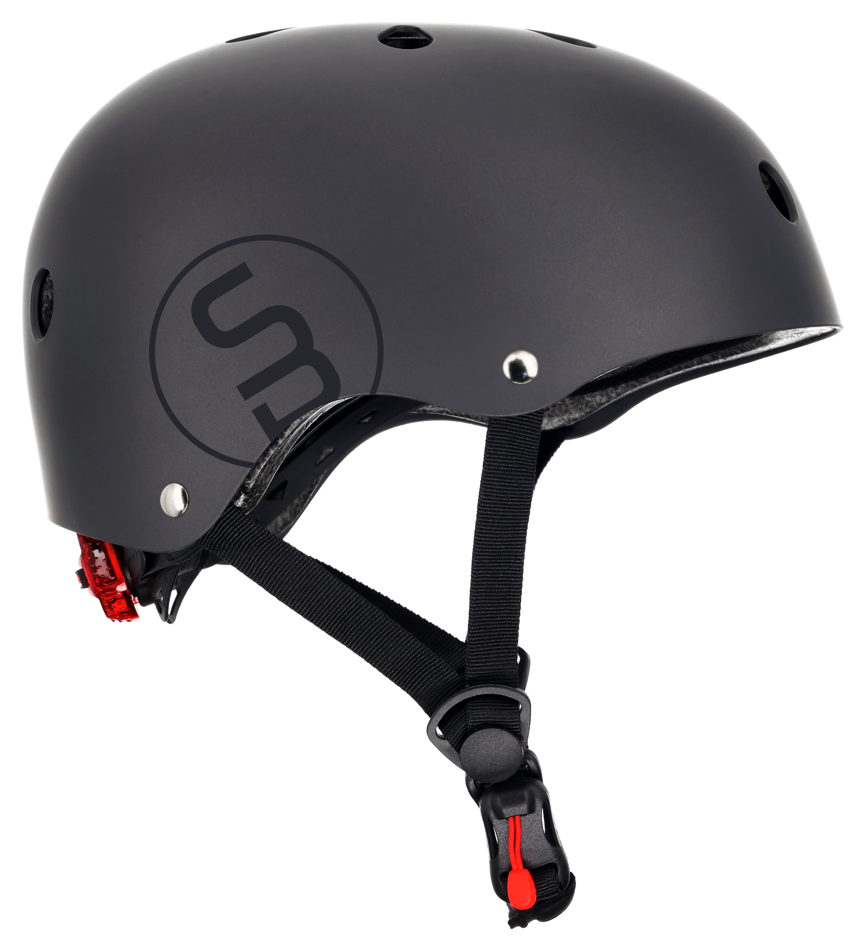 Kask rowerowy dla dzieci PERFECT FIT S 50-54 cm LEKKI lampka LED klipsy magnetyczne czarny