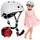 Kask rowerowy dla dzieci PERFECT FIT S 50-54 cm LEKKI lampka LED klipsy magnetyczne biały
