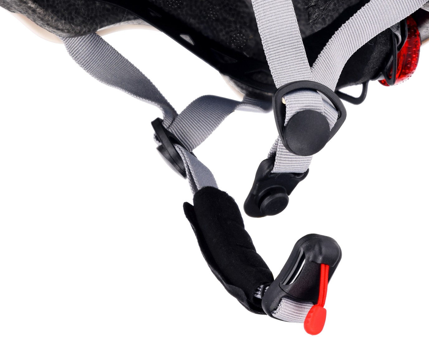 Kask rowerowy dla dzieci PERFECT FIT S 50-54 cm LEKKI lampka LED klipsy magnetyczne biały