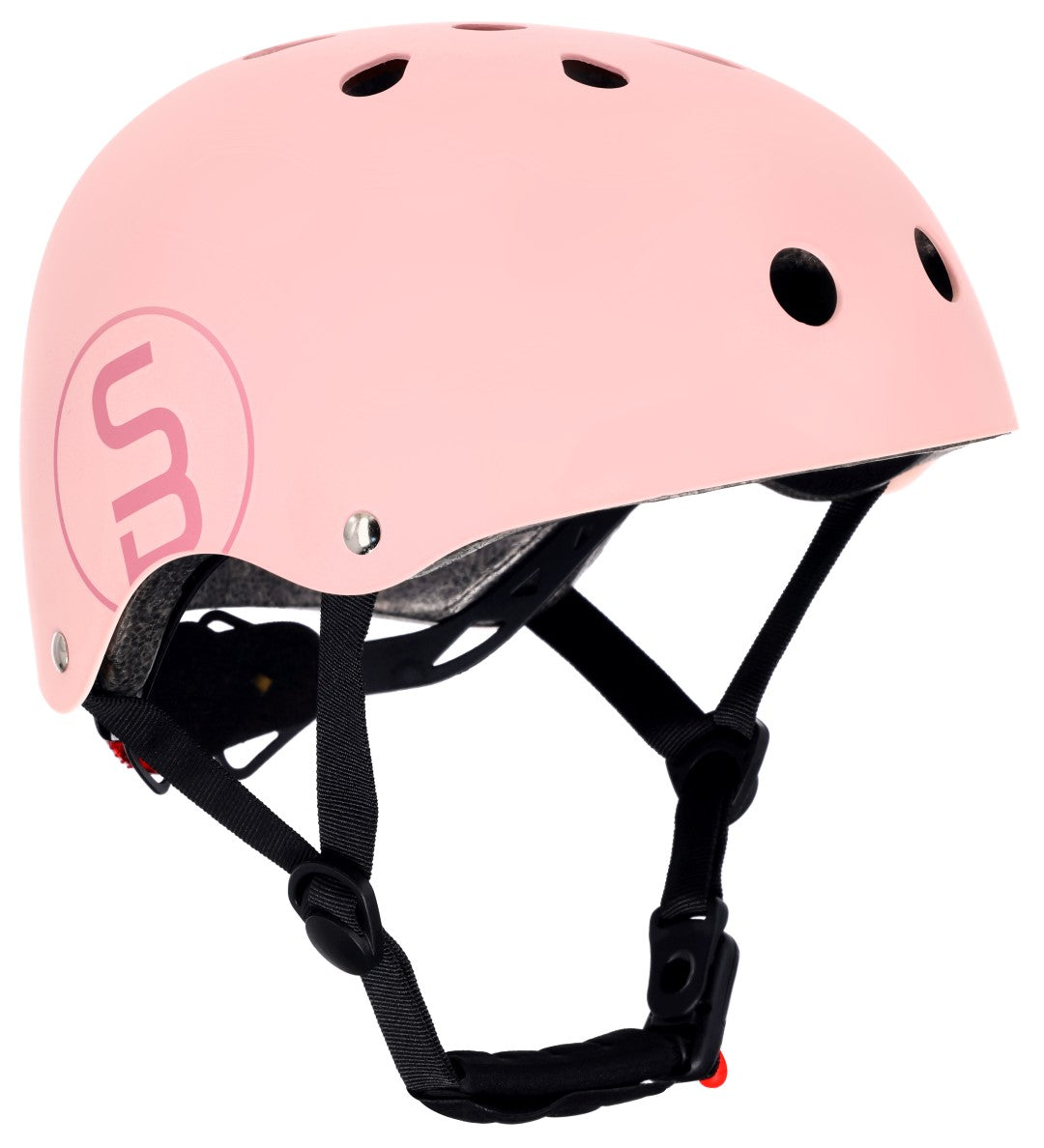 Kask rowerowy dla dzieci PERFECT FIT M 54-58 cm LEKKI lampka LED klipsy magnetyczne różowy