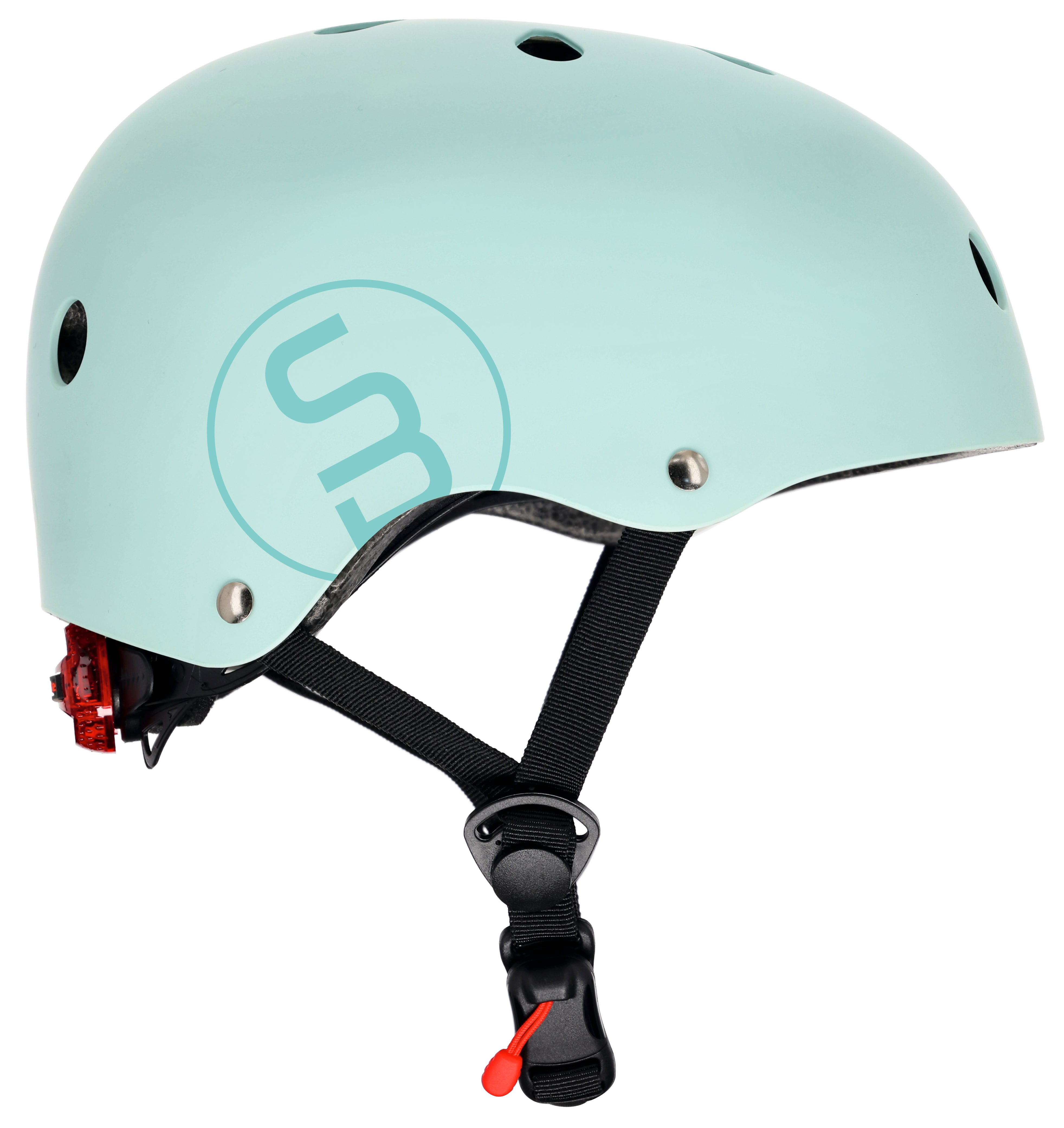 Kask rowerowy dla dzieci PERFECT FIT M 54-58 cm LEKKI lampka LED klipsy magnetyczne miętowy