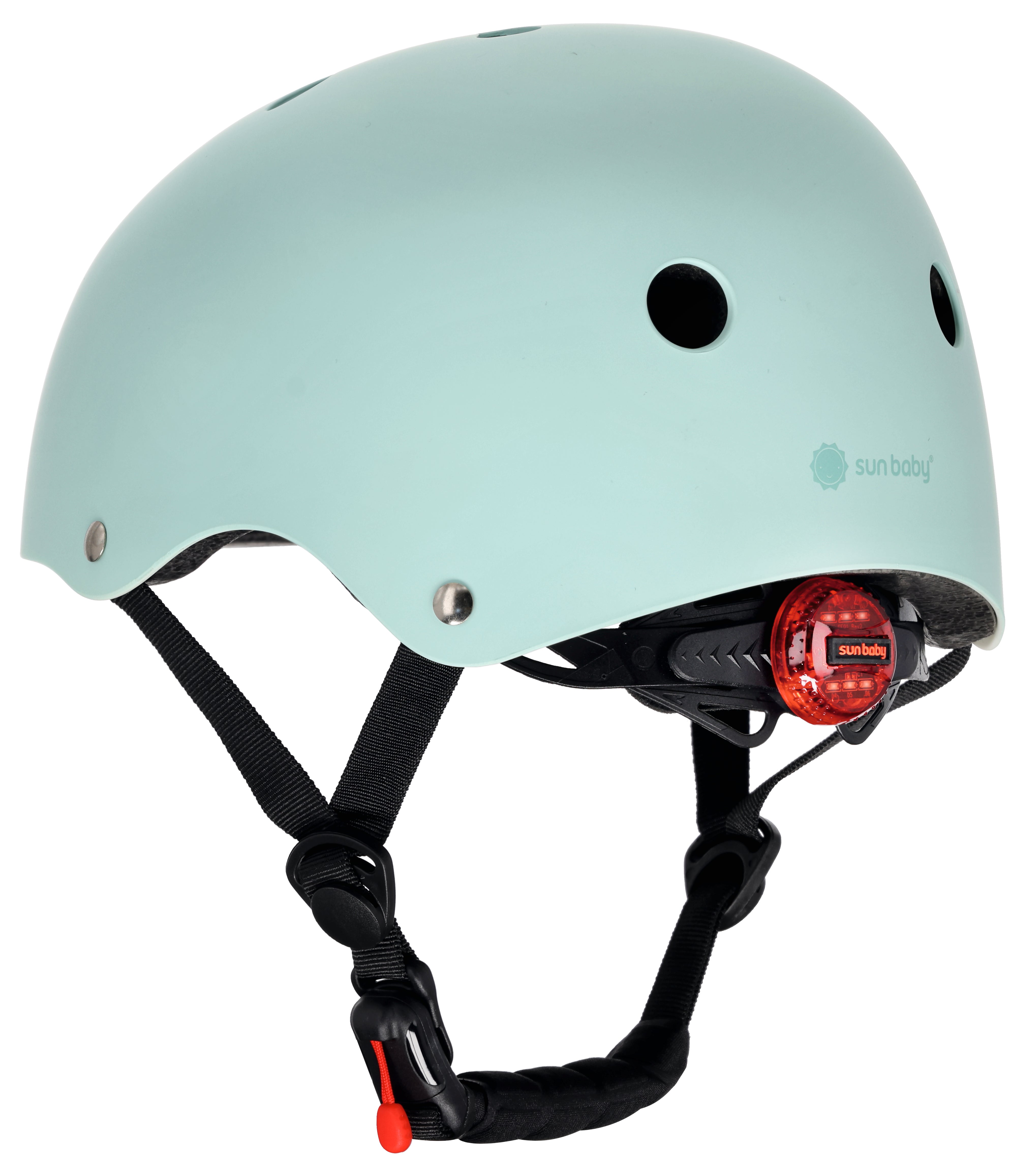 Kask rowerowy dla dzieci PERFECT FIT M 54-58 cm LEKKI lampka LED klipsy magnetyczne miętowy