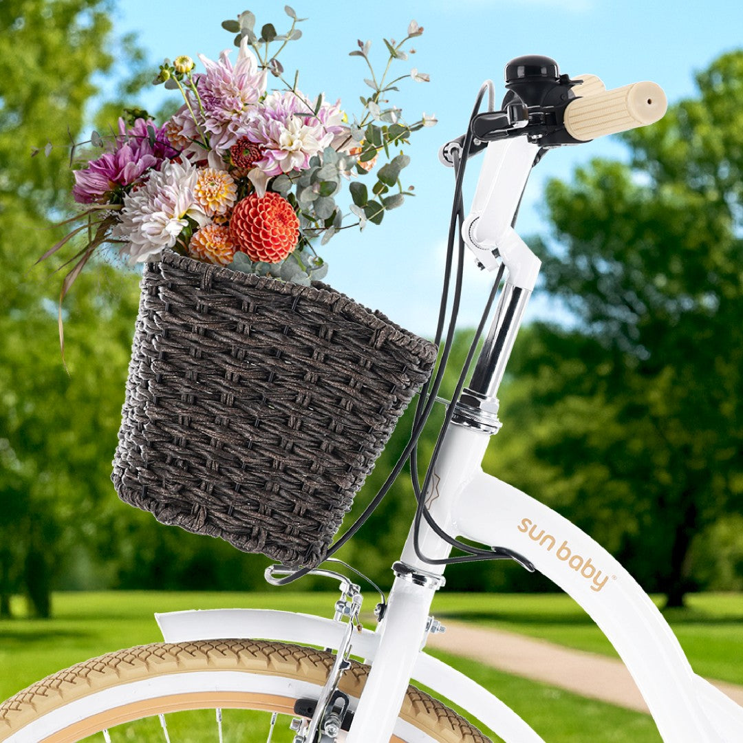 Koszyk rowerowy dla dzieci młodzieżowy na rower pleciony 20 24 cale