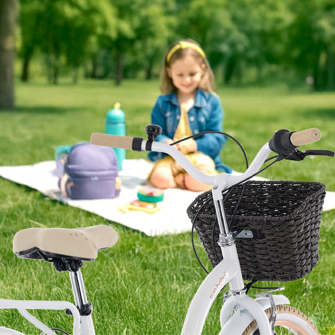 Koszyk rowerowy dla dzieci młodzieżowy na rower pleciony 20 24 cale
