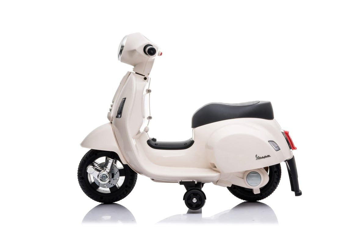 Jeździk dla dziecka na akumulator skuter Vespa ecru II gatunek