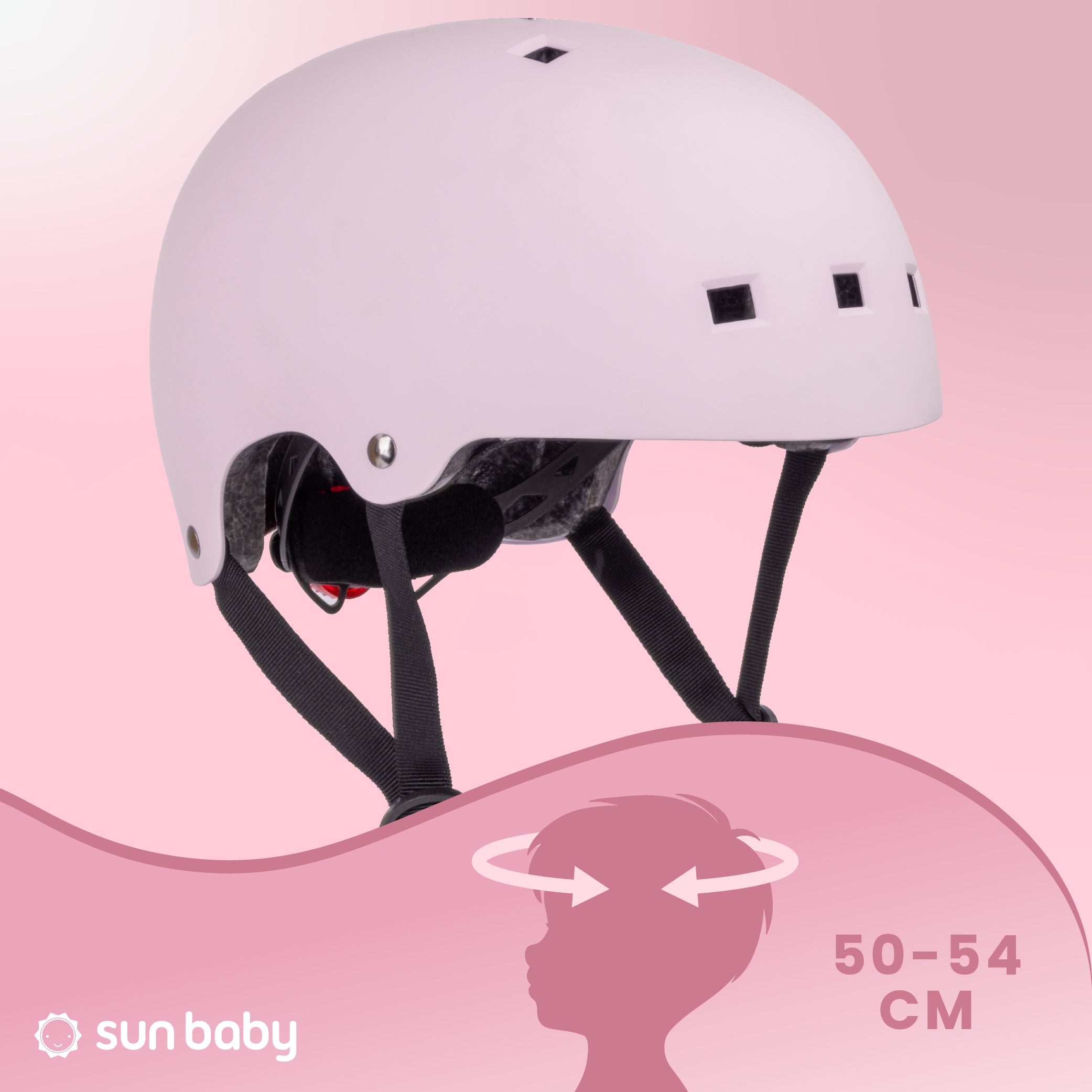 kinder fahrradhelm 50 cm Kinderfahrradhelm, schützend, verstellbar, für Roller und Skateboards, – SunBaby