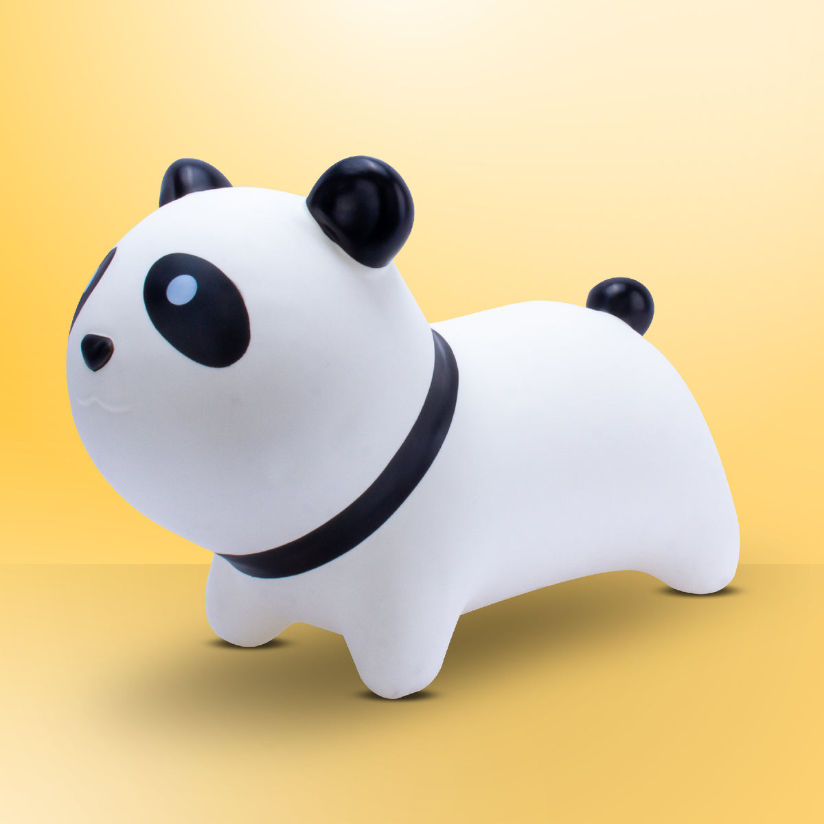 Skoczek gumowy dla dzieci PANDA biały do skakania z pompką II gatunek
