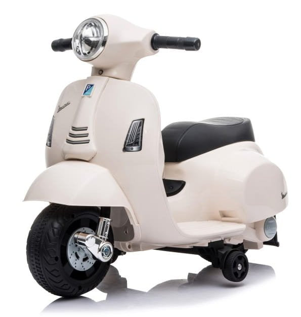 Jeździk dla dziecka na akumulator skuter Vespa ecru II gatunek