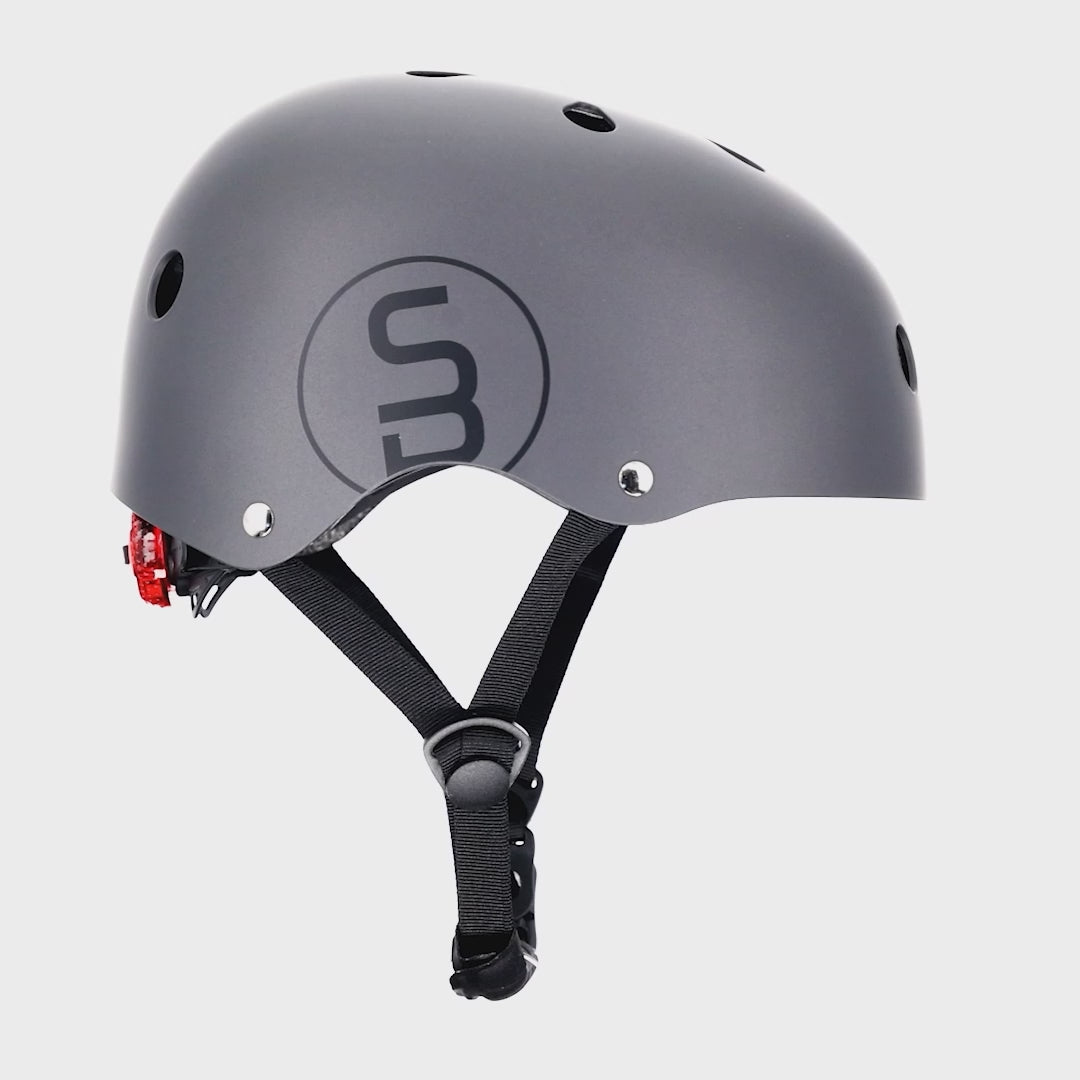 Kask rowerowy dla dzieci PERFECT FIT M 54-58 cm LEKKI lampka LED klipsy magnetyczne czarny
