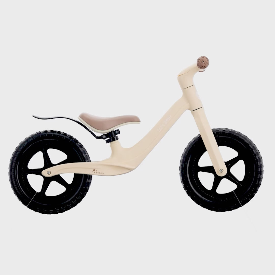 Rowerek biegowy dla dzieci Rower BUBBLY nylonowy Lekki 2,4 kg Błotnik pompowane koła beżowy