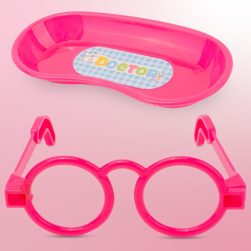 Zestaw lekarski dla dzieci mały doktor lekarz Stetoskop Okulary Sun Baby