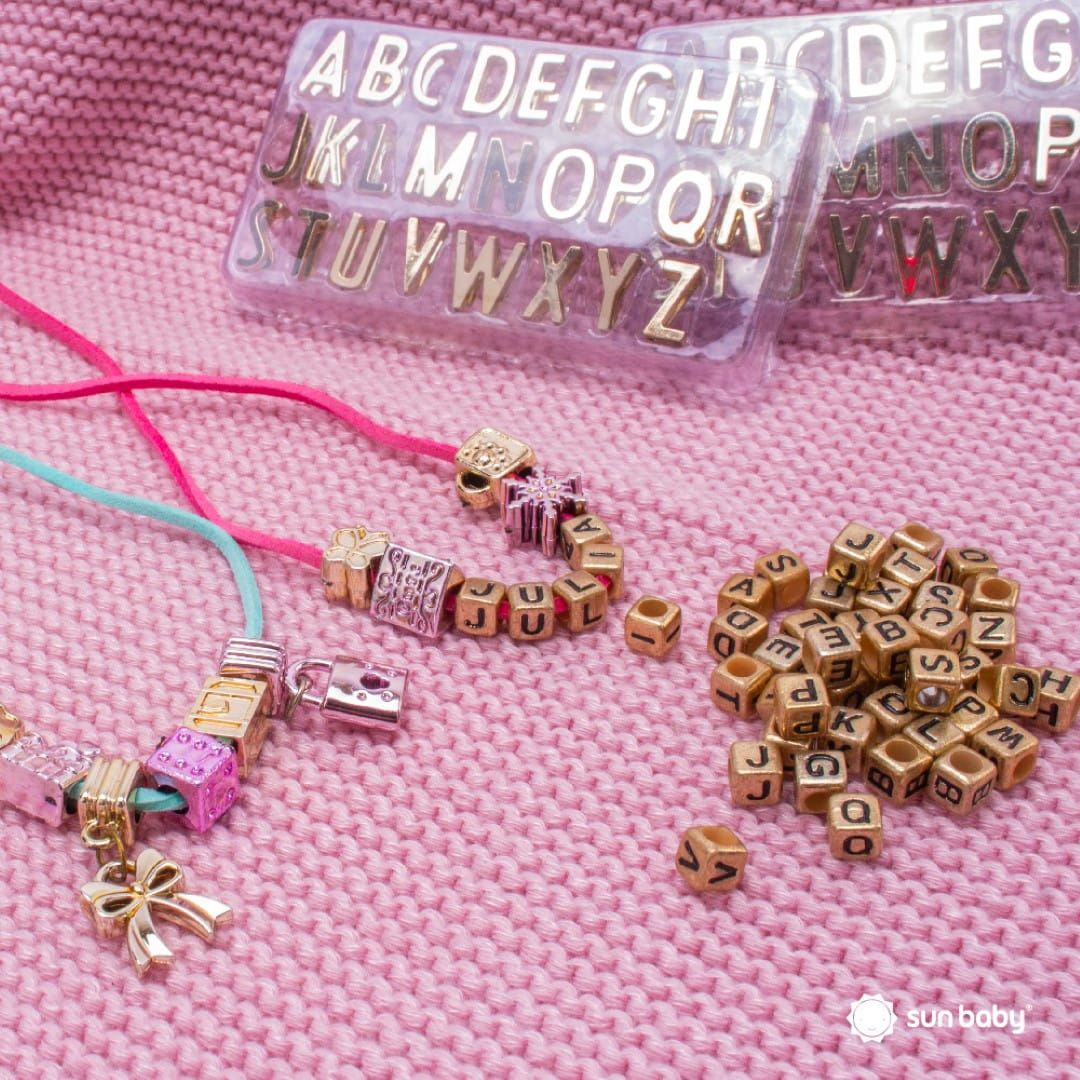 Zestaw do robienia bransoletek biżuterii zawieszki koraliki bransoletki naszyjniki Duży zestaw 210 el Sun Baby