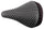 Soft children's bicycle seat, black with white dots