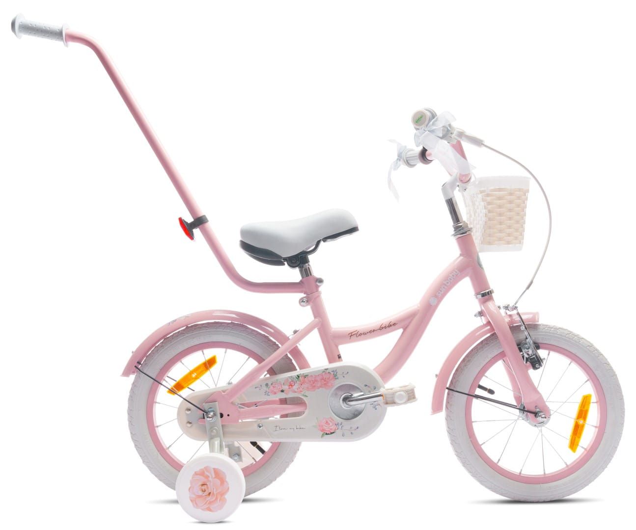 Rower dla dziewczynki 14 cali Flower bike różowy II gatunek