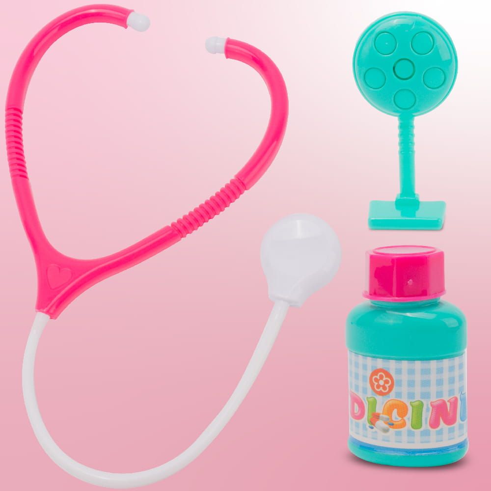 Zestaw lekarski dla dzieci mały doktor lekarz Stetoskop Okulary Sun Baby