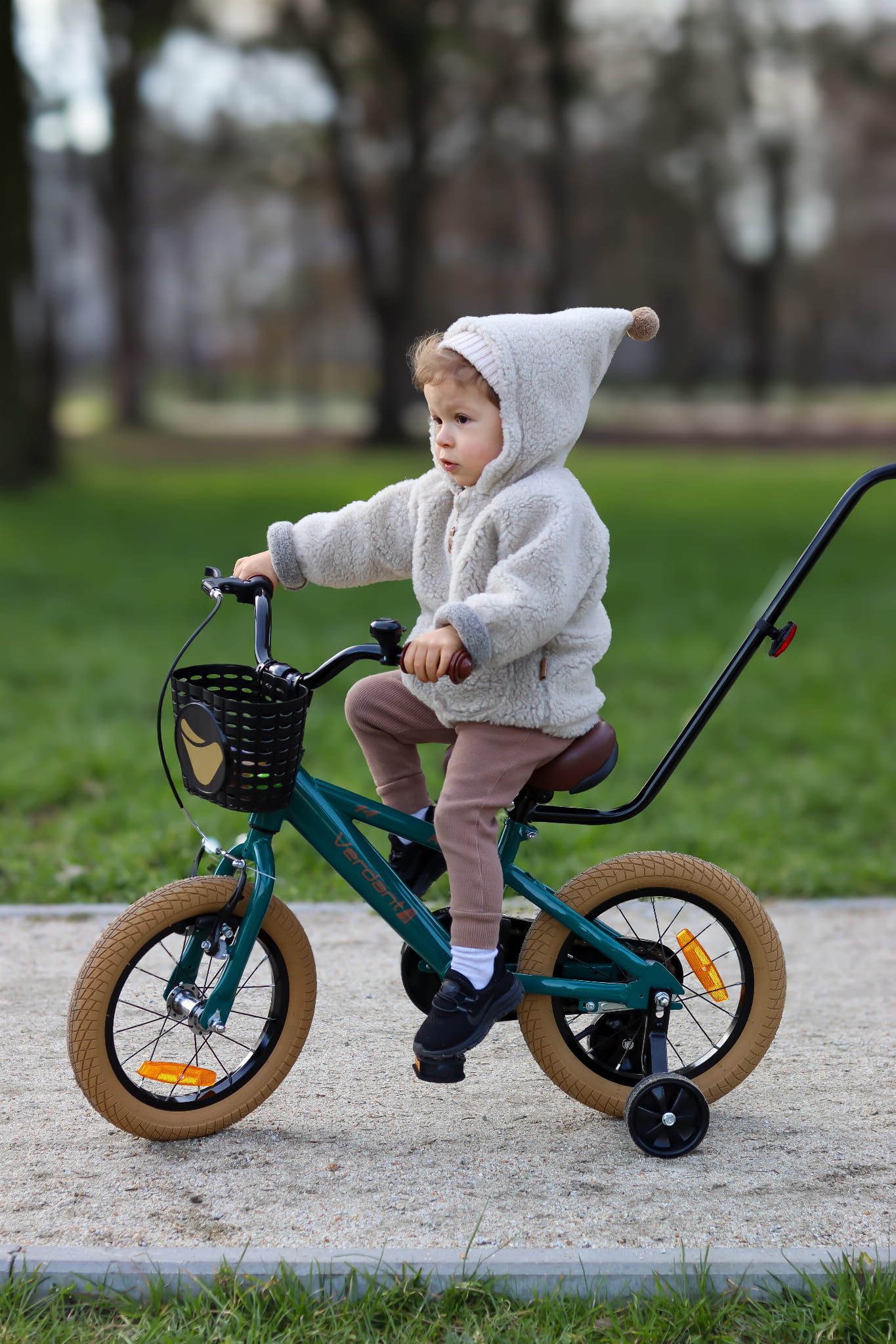 Kółka boczne do roweru podporowe 14 cali czarne komplet
