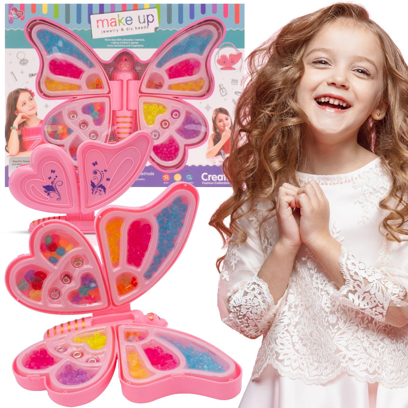 Zestaw do robienia bransoletek biżuterii koraliki Diy Motyl 2w1 Sun Baby