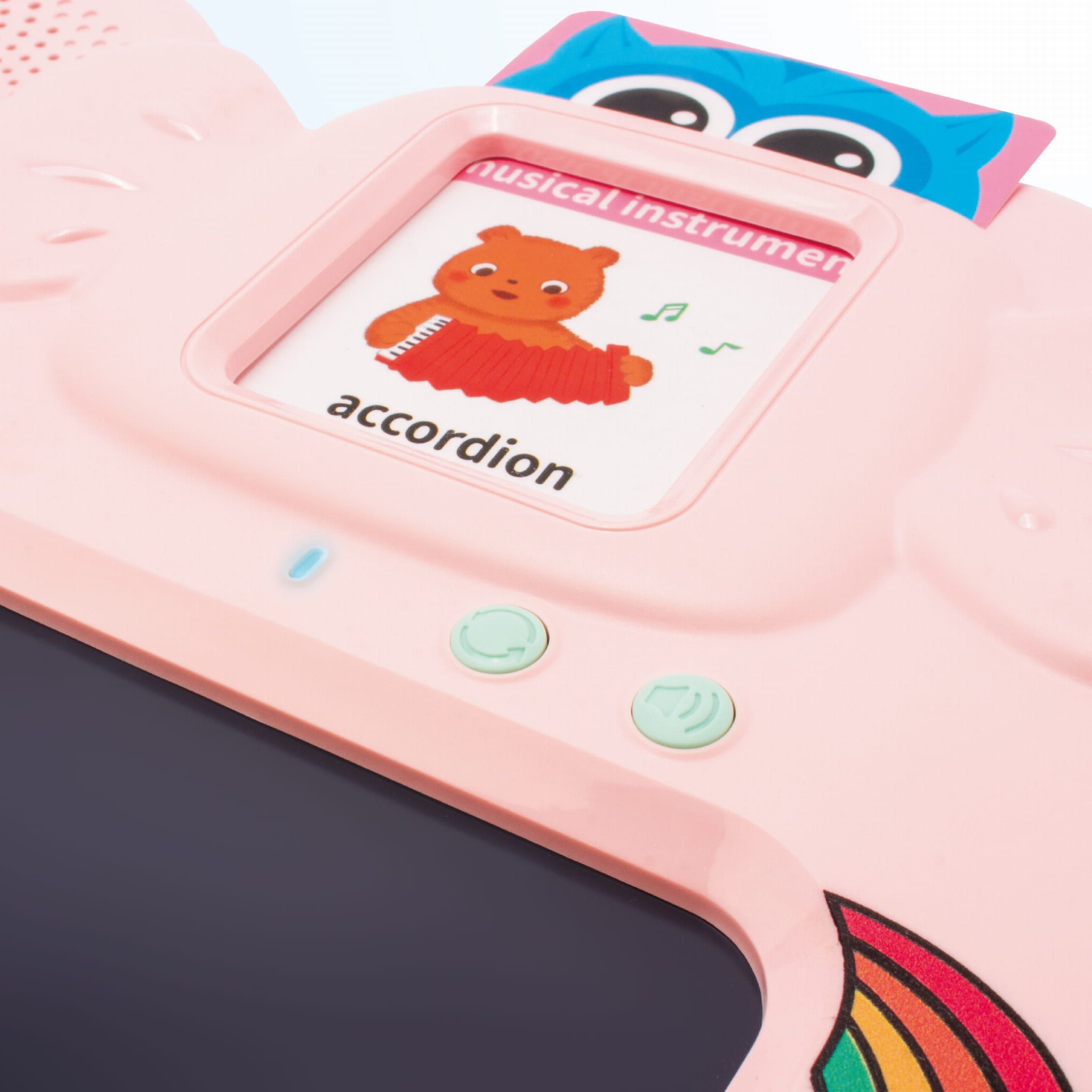 Tablet do rysowania znikopis Czytnik kart do nauki języka angielskiego 2w1 112 kart dwustronnych różowy Sun Baby