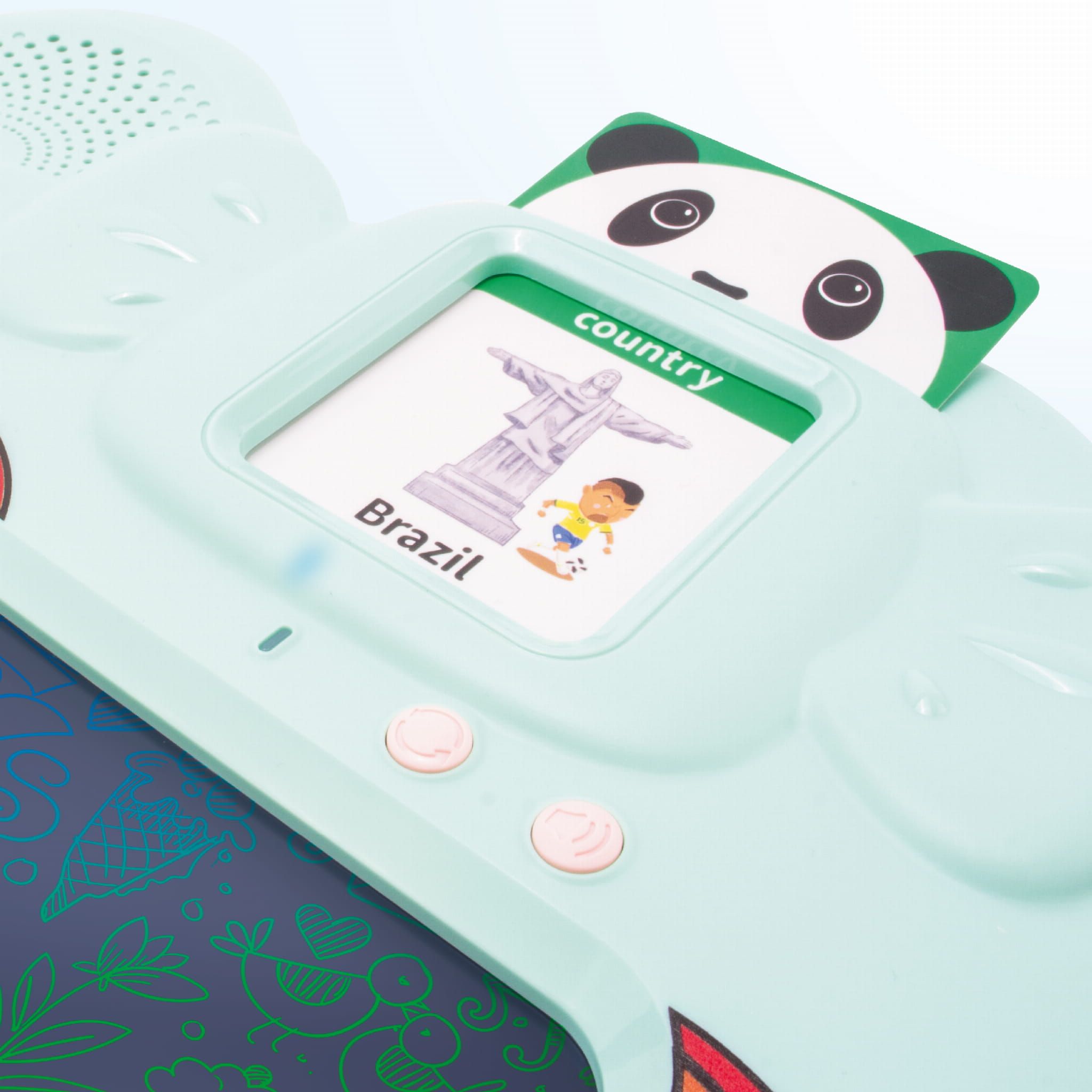 Tablet do rysowania znikopis Czytnik kart do nauki języka angielskiego 2w1 112 kart dwustronnych zielony Sun Baby