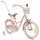 Rower dla dziewczynki 16 cali Pchacz kółka boczne Flower bike morelowy