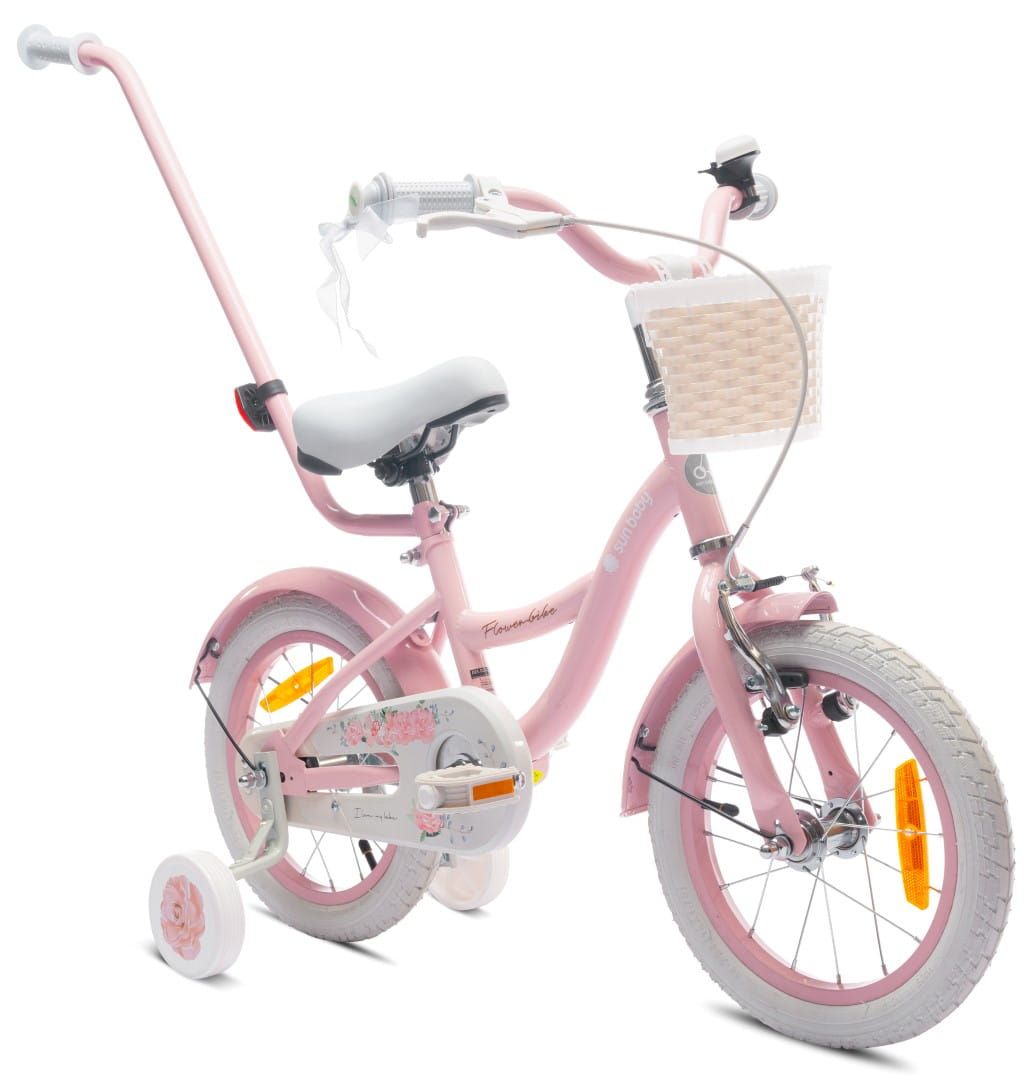 Rower dla dziewczynki 14 cali Flower bike różowy II gatunek