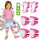 Knee and elbow wrist protectors Set of protectors for bicycle, scooter, roller skates M pink Sun Baby