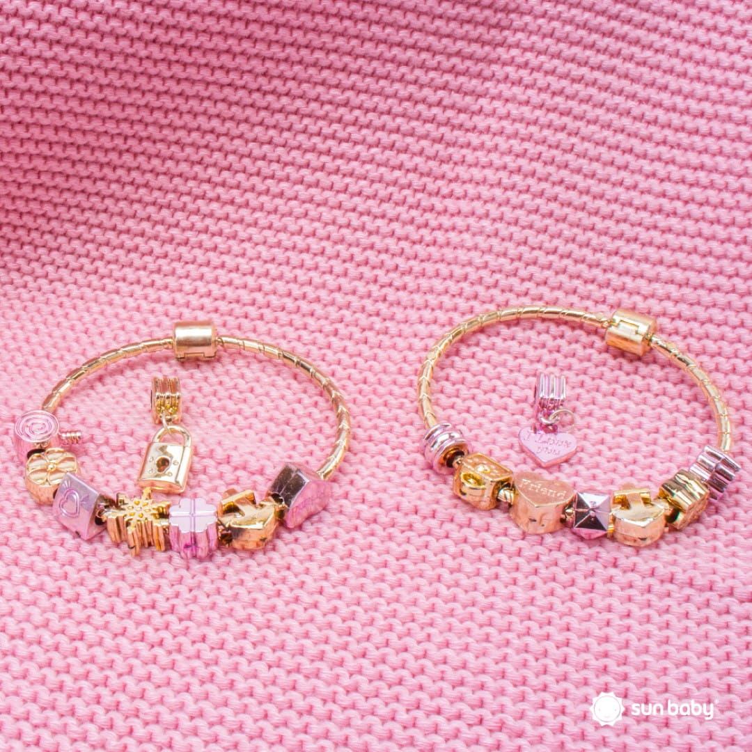 Zestaw do robienia bransoletek biżuterii zawieszki koraliki bransoletki naszyjniki 120 el Sun Baby