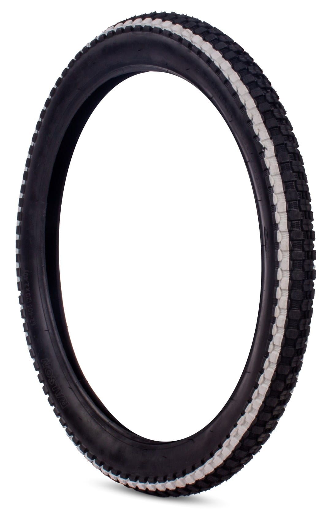 Fahrradreifen 20 Zoll 20x2.4 62-406 TIGER schwarz mit weißem Streifen