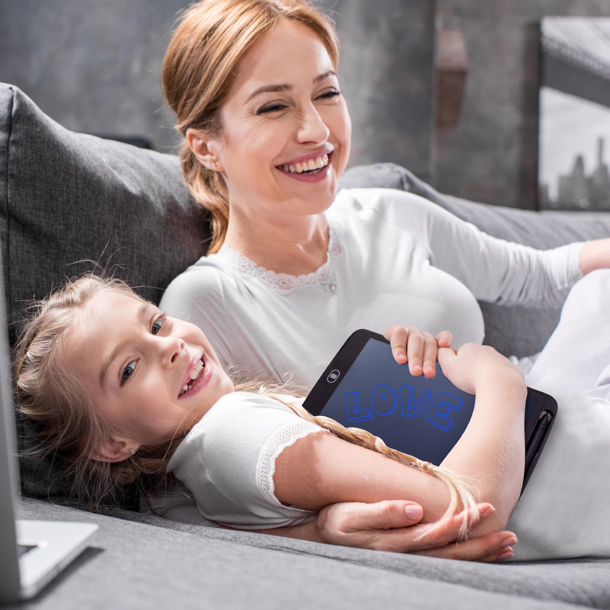 Tablet graficzny do rysowania dla dzieci Znikopis Rysik Tablica Notatnik 10,5 cala czarny Sun Baby