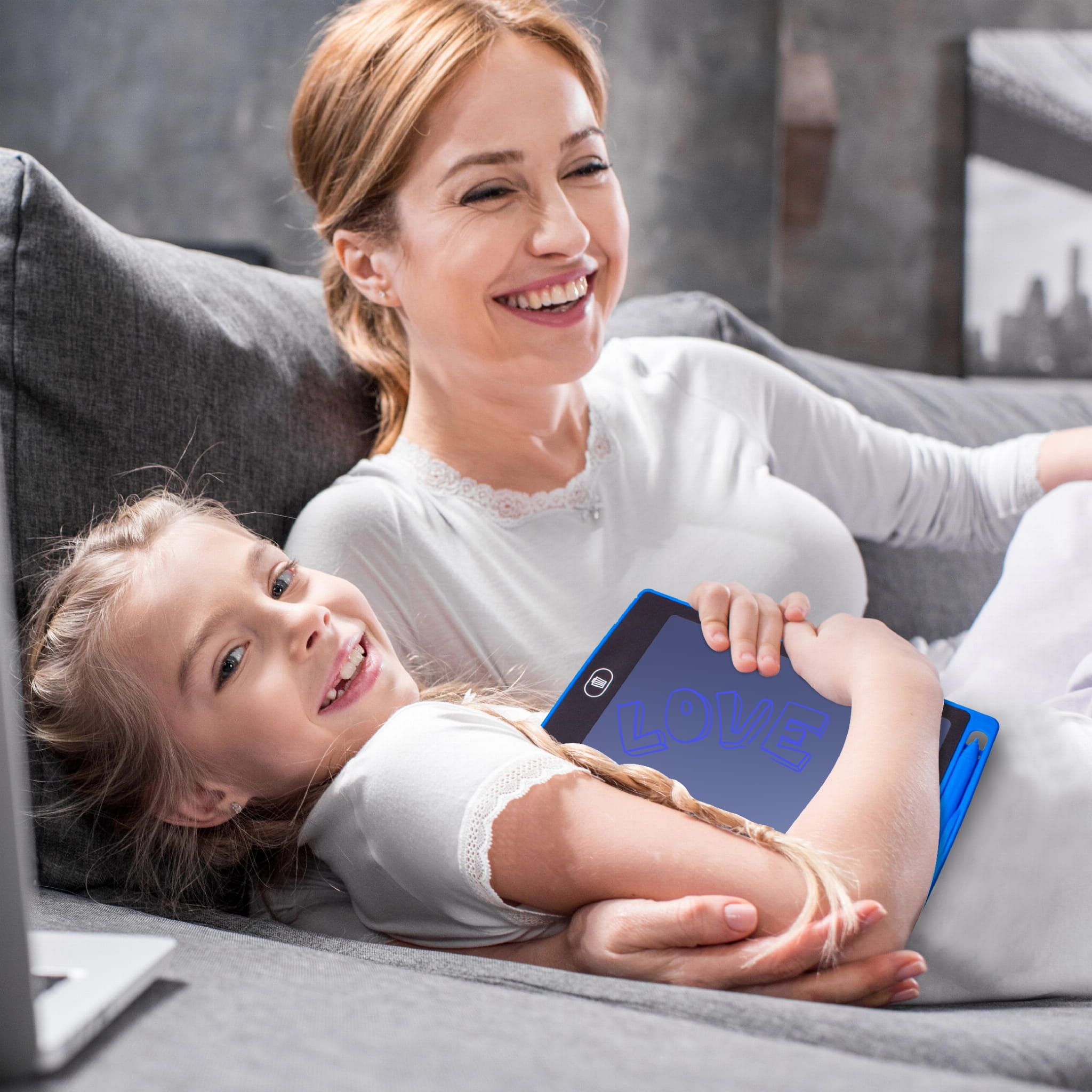 Tablet graficzny do rysowania dla dzieci Znikopis Rysik Tablica Notatnik  8,5 cala niebieski Sun Baby